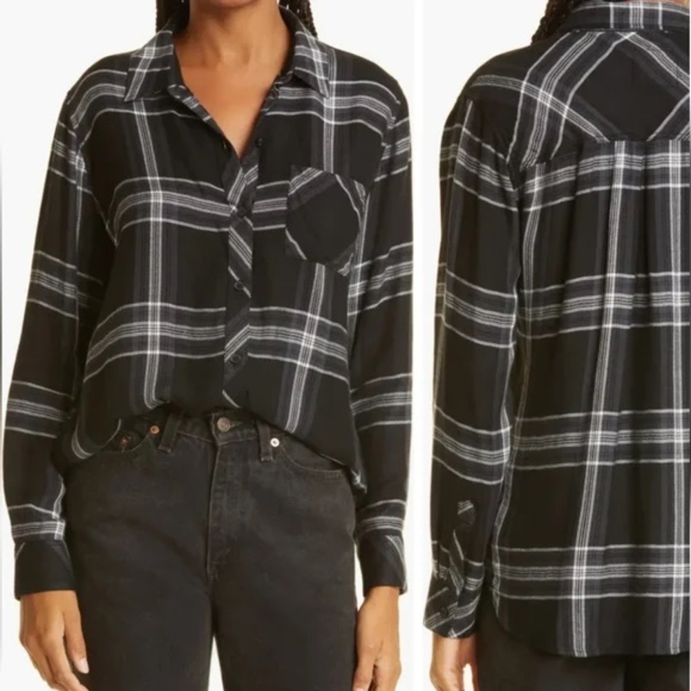 RAILS Hunter Plaid Shirt Medium Metallic Threading